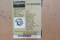 Dayton Electric Motor 5/8" Shaft 1140 RPM, *Appears New In Box*
