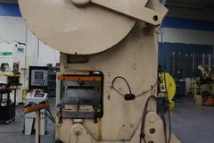 Bliss #29 150 Ton OBI Back Geared Punch Press, Single Crank,  Air Clutch and Brake, Rowe 24" Press Feed