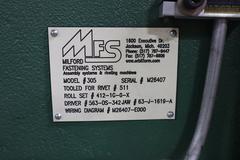 Milford Orbitform #305 Riveter, Remote Foot Trip, Feed Bowl and Track, Tooling