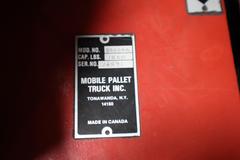 Mobile Pallet Truck B60-CSA Electric Stacker Lift Truck, 1,500 # Cap, 42" Forks, 60" Max Height, 12 Volt Battery, Charger