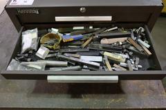 Kennedy Tool Cabinet (3) Drawer with Contents: Lathe Turning Cutters and more.