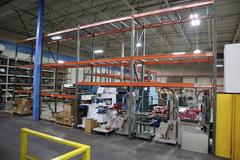 Pallet Racking: (5) 14'H x 42" Uprights, Teardrop Style, (12) 8' Shelves, Wire Decking - NO CONTENTS