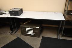 Corner 3 Piece Desk and Tables, Matching, 1 Drawer - NO CONTENTS