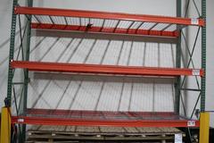 Pallet Racking: (2) 16'H x 48" Uprights, Tear-Drop Style, (3) 12' Shelves, Wire Decking - NO CONTENTS