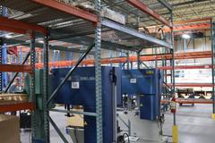 Pallet Racking (2) Back-to-Back Bays: (6) 12'H x 42" Uprights, Teardrop Style, (7) 9' Shelves, (4) 134" Shelves, Wire Decking - NO CONTENTS