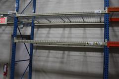 Pallet Racking, Teardrop Style (7) 14'x42" Uprights, (17) 8' Cross Members, Wire Decking, *No Contents*