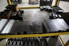 Die Clamping Hardware for PResses, Step Clamps on Steel Cart