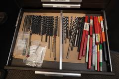 Kennedy Tool Cabinet 5 Drawer with Contents: Reamers, Drills, Counterbores, HSS CUtters