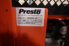 Presto WPS5036-20 Electric Stacker Lift Truck, 2,000# Cap, 36" Lift Height, 42" Forks, 50" Between Outriggers, 12 Volt Battery and Charger