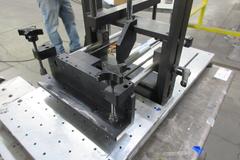 Adjustable Height Screw Lift Rolling Table with Multi Axis Fixtrure Table