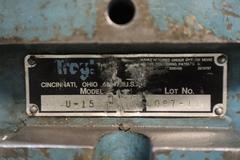 Troyke U-15 15" Rotary Table, Hand Feed