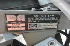 NavLine Abrasive Chop Saw, 12" Max Blade, Manual Vise, 3HP Drive Motor, Stand