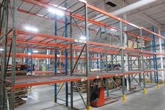 Pallet Racking - (2) Back to Back Bays: (9) 14'H x 42" (3) 16'H x 42" Uprights, Teardrop Style, (30) 8' Shelves, Wire Decking- *NO CONTENTS*