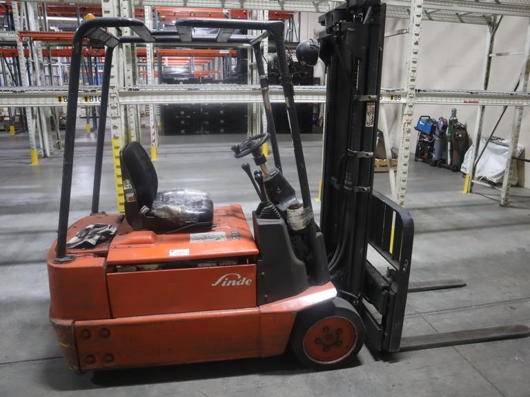 Linde E16-02 48V Electric Forklift 2343 lb Capacity