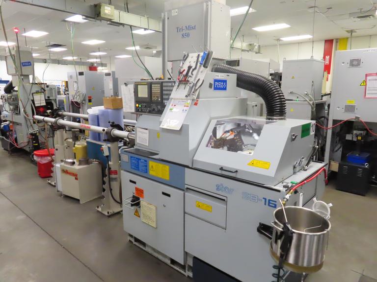 Star SB-16 Type C CNC Swiss Type Automatic Screw Machine, Fanuc 18i-TB, Mist Collector, High Pressure Coolant and MORE!