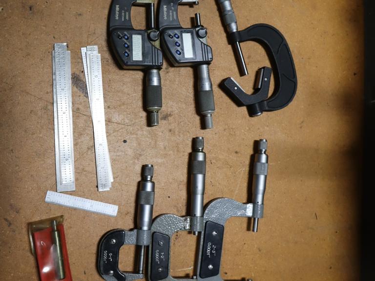 Micrometers, Rules, Edge Finder