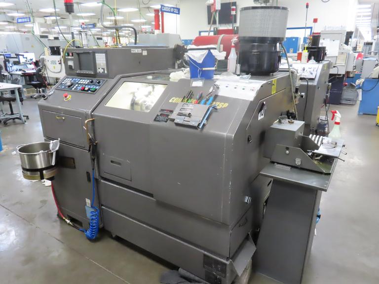 Hardinge Conquest GT CNC Gang Style CNC Lathe, Fanuc 18-T CNC, Part Chute