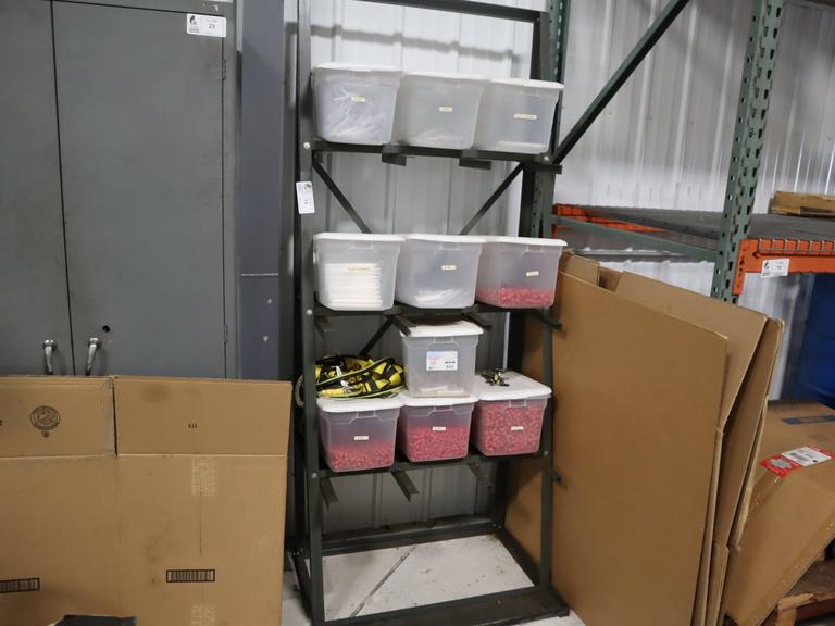 Material Rack W/ Plastic Tubes & Caps