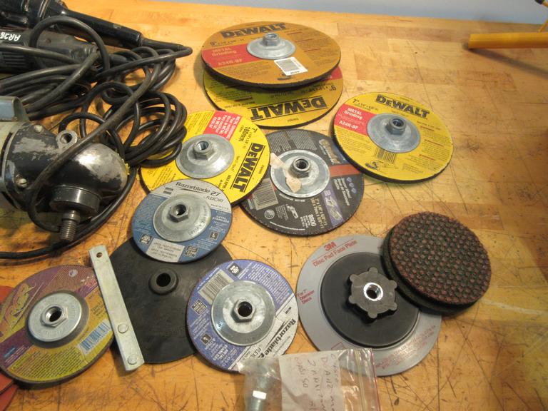 Black & Decker, Dayton Angle Grinders W/ Assorted Abrasives 4.5", 7", 9"