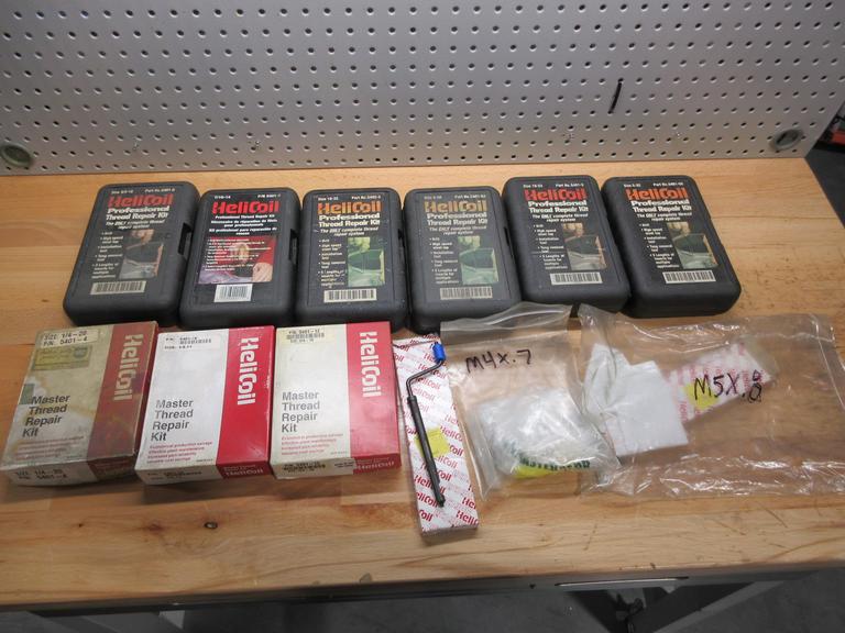 Heli Coil Thread Repair Sets, SAE and Metric Sizes