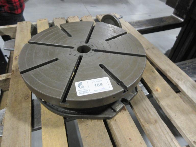 Troyke 18 "Manual Rotary Table w/ 8 T-Slotted Platen Horizontal Mount