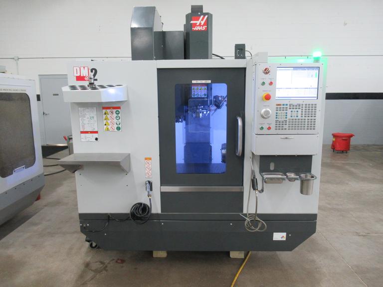 Haas DM-2 CNC Vertical Machining Center, NextGen Control, Brushless 4th & 5th Axis Drives, Haas HRT-210, TSC, Probing, 18 ATC