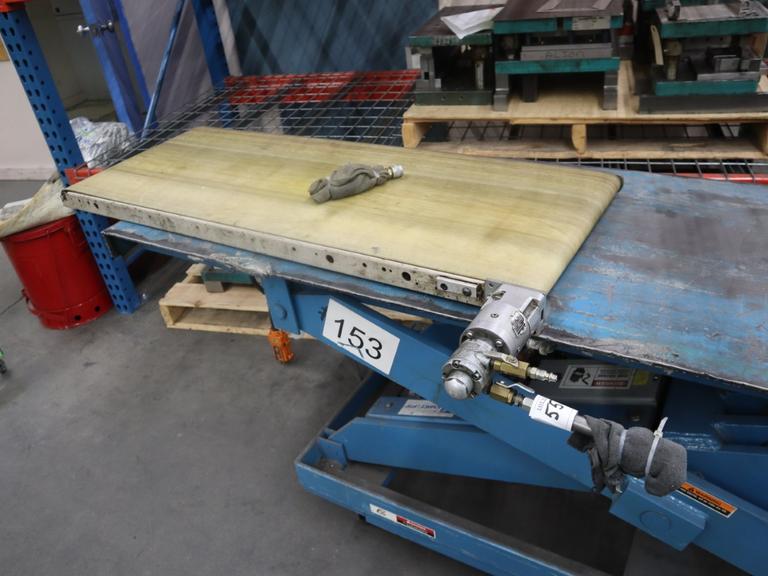 Pneumatic Slug Conveyor with 18" x 48" Conveyor with Gast Belt Drive