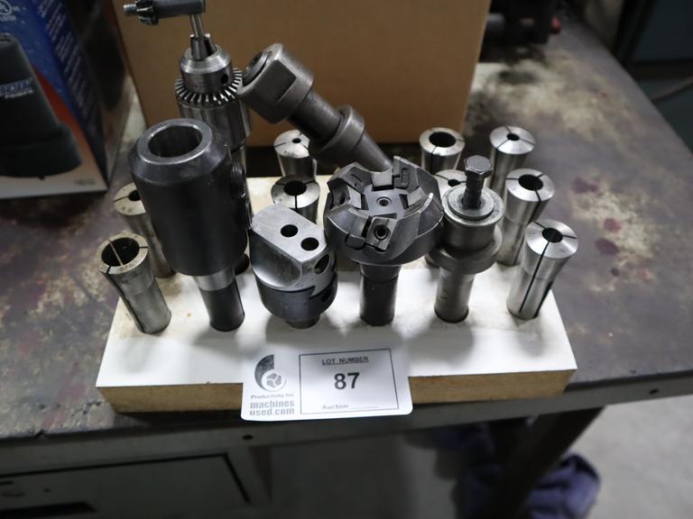 Assorted R8 Collets & Rack