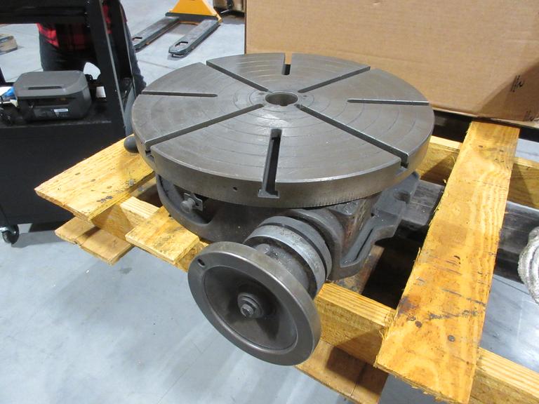 Troyke 18 "Manual Rotary Table w/ 8 T-Slotted Platen Horizontal Mount