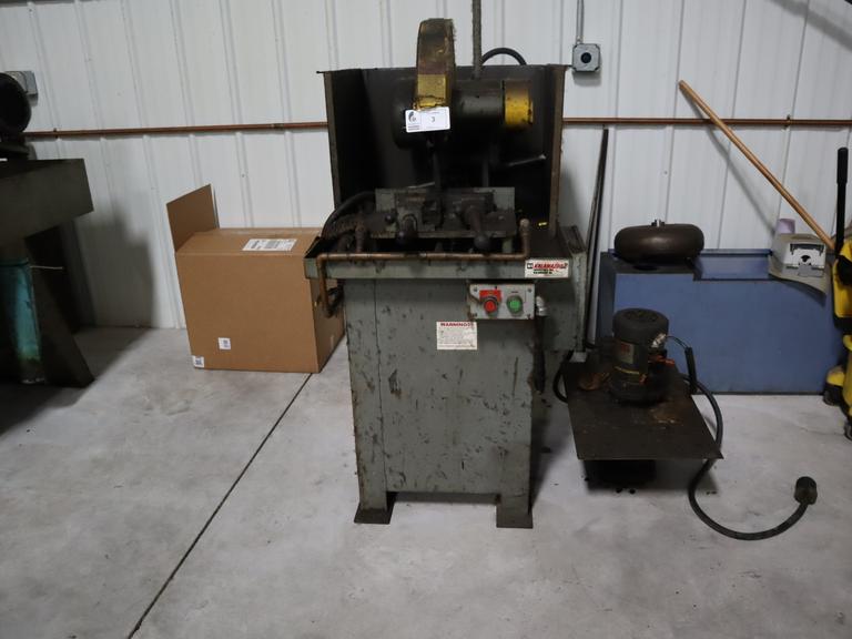 Kalamazoo 14" Abrasive Chop Saw, 5 HP Dual Vises, Coolant Pump, Steel Base
