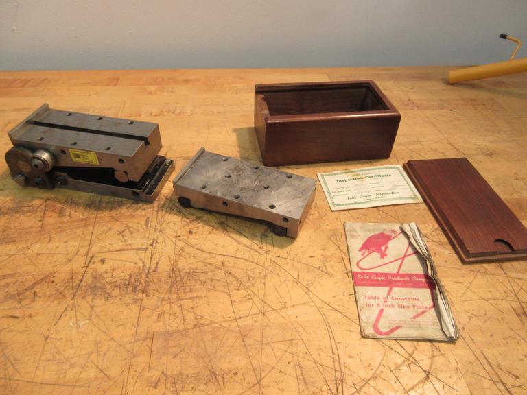 5" Sine Plates (2), 1 Adjustable/Tilting 