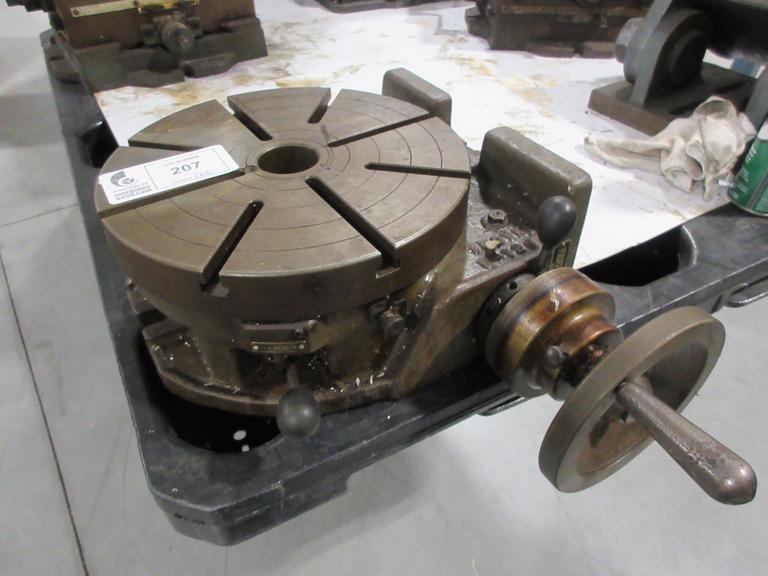 Troyke 12 "Manual Rotary Table w/ 8 T-Slotted Platen Vertical/Horizontal Mount