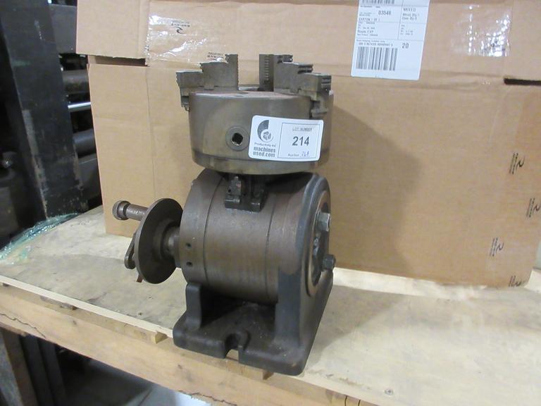 L.W. Chuck Co. Double Swivel Dividing Head w/ 8" 3-Jaw Chuck 