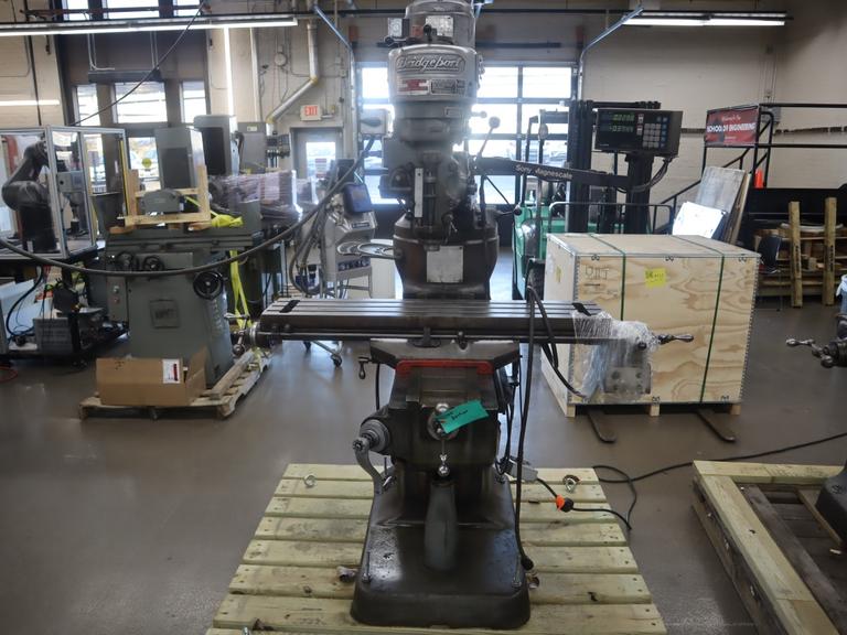 Bridgeport 1J Step Head Vertical Knee Mill, Sony 2-Axis DRO