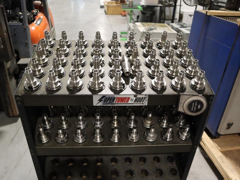 CAT40 ER16 Tool Holders (80pcs), Missing Collet Nuts & Pull Studs; Accupro, Accutek, Sowa GS.  **Rack Not Included**