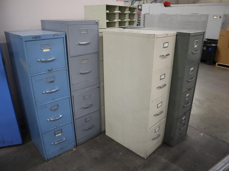 Metal 4 Drawer File Cabinets (6) with Desktop File Organizer