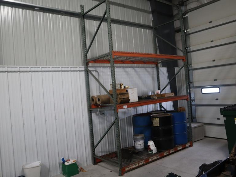 Pallet Racking (2) 13' Approx H Uprights x 42" Wide (3) 8' Shelves, Wire Decking