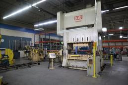 Bliss SC2-500 500 Ton Straight Side Punch Press, Double Crank, 12" Stroke, with Rowe Press Feed, Controls and Coil Reel