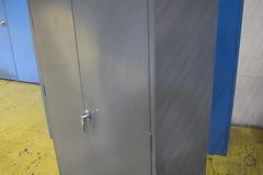 Tennsco 2 Door Metal Cabinet with Hard Hats, Clean Room Suits, and Other PPE Items