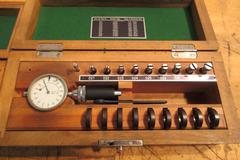 Diatest Small Hole Dial Bore Guage Sets (2) .0625"-.375" in Wooden Cases