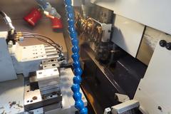 Citizen L20 III CNC Swiss Type Automatic Screw Machine, Citizen CNC Control, Live Milling, High Pressure Coolant, Fire Suppression System