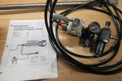 MicroCentric 8" Precision 3-Jaw Air Chuck with Drawtube, Pneumatic Valve, and A2-6 Adapter Plate