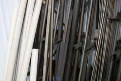 Steel Bars and Bar Rack with PVC Pipe and Conduit