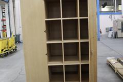 Wood Large 2 Door Multi Slot Cabinets (2pcs) Matched Pair