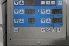 Parker Ionics GX7000M Automated Powder Coating Booth with 24" Wide x 48" High Windows and Top Chain Slot