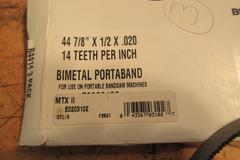 Capewell Heavy Duty Portable Bandsaw Blades 44-7/8" x 1/2" x .020", 2 New In Box