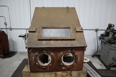 Work Bench With Shop Made Blast Cabinet W/ Gun & Gloves