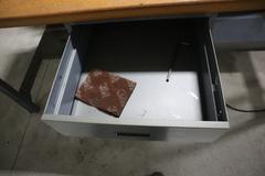 Workbench, Adjustable Height, Lower Shelf, Metal Drawer