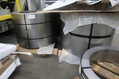 Coiled Cold Rolled Steel Material (5 Coils), (2) Approx 1.25" x .060", (2) 22.125" x 11Ga,  (1) 6.781" x .035"