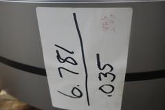 Coiled Cold Rolled Steel Material (5 Coils), (2) Approx 1.25" x .060", (2) 22.125" x 11Ga,  (1) 6.781" x .035"